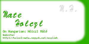 mate holczl business card